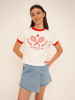Футболка з принтом Tennis жіноча LAWA P-WB02365 XS Молочний shop (2000990659804)
