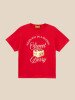 Футболка з принтом для дiвчинки LAWA P-GB02351 152 см Червоний shop (2000999615443)