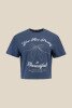 Футболка з принтом YoU are pretty жіноча  LAWA P-WB02395 M Синій shop (2000999173486)