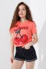 Футболка з принтом жіноча Cherry LAWA P-WB02366 S Персиковий shop (2000990700537)