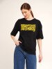 Футболка з принтом жіноча LAWA P-WB02341 XS Чорний shop (2000990467317)