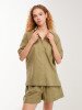 Сорочка однотонна жіноча LAWA K-WTC02312 XS Світло-оливковий shop (2000999613678)