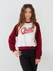 Світшот з принтом для дівчинки LAWA P-GB02348 128 см Молочно-бордовий shop (2000999565281)