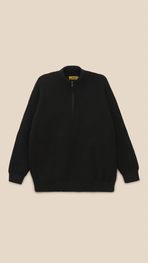 Джемпер однотонний чоловічий LAWA MBC02388 M Чорний shop (2888000018694)