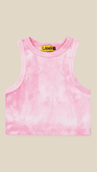 Топ з візерунком для дівчинки LAWA GBC02406 164 см Рожевий shop (2000999240898)