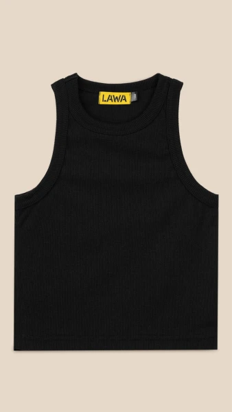 Майка однотонна для дівчинки LAWA GBC02347 140 см Чорний shop (2000999241437)