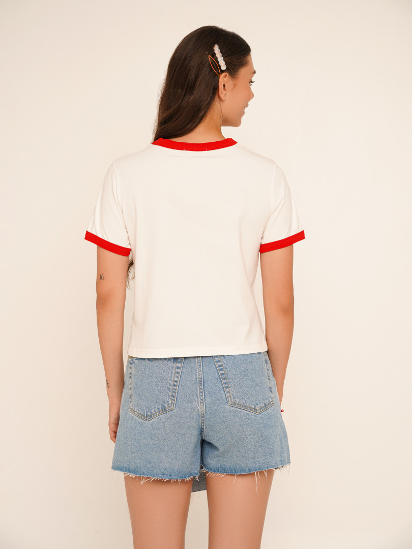 Футболка з принтом Tennis жіноча LAWA P-WB02365 XS Молочний shop (2000990659804)  Фото №2