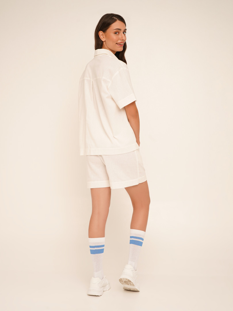 Шорти однотонні жіночі LAWA K-WTC02393 M Молочний shop (2000990648884)  Фото №2