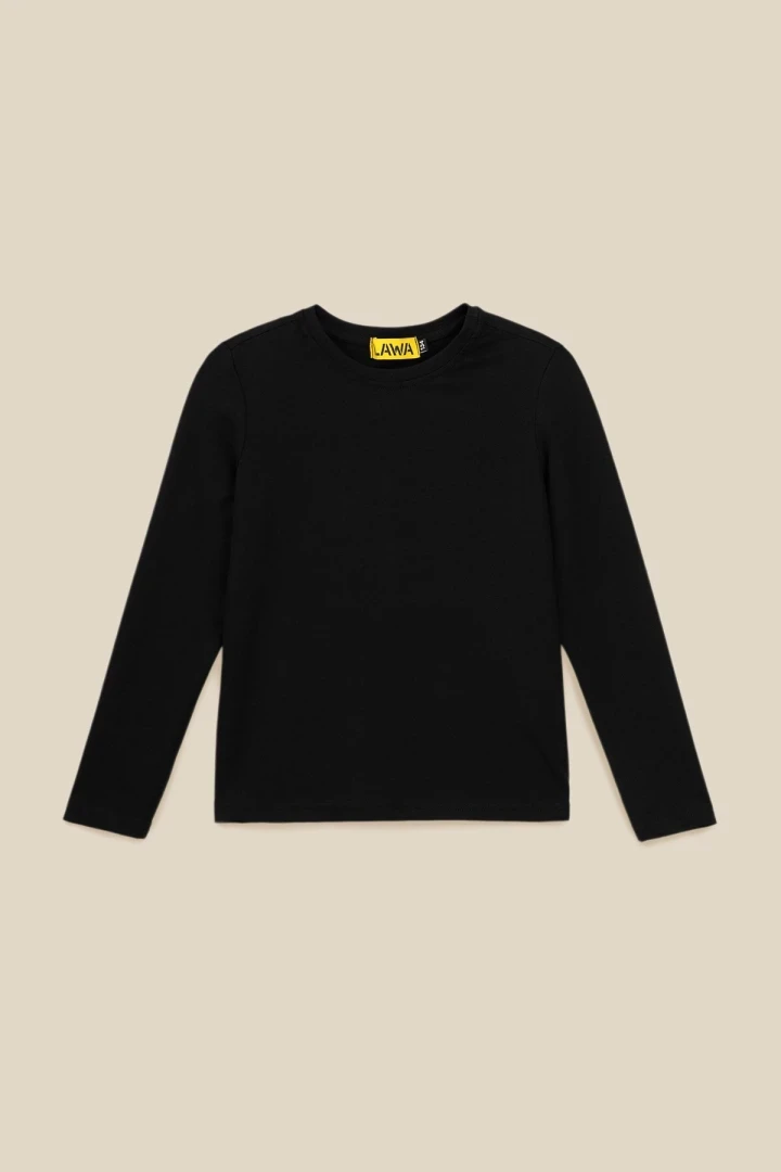Лонгслів однотонний для хлопчика LAWA BBC02316 164 см Чорний shop (2888000018632)