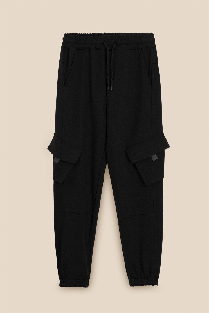 Спортивні штани однотонні для хлопчика LAWA BBC02322 164 см Чорний shop (2000999479236)