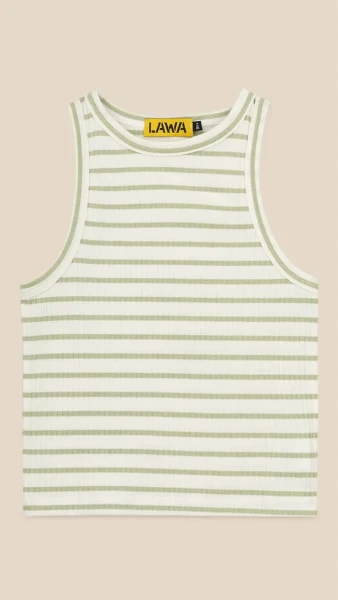 Майка з візерунком для дівчинки LAWA GBC02405 146 см Оливково-молочний shop (2000999206856)