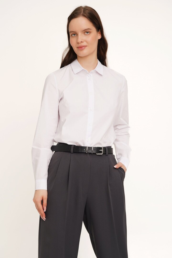 Сорочка однотонна жіноча LAWA WBC02323 2XL Білий shop (2000990256812)  Фото №1