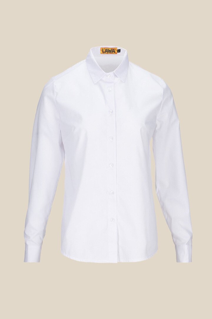 Сорочка однотонна жіноча LAWA WBC02323 2XL Білий shop (2000990256812)  Фото №4