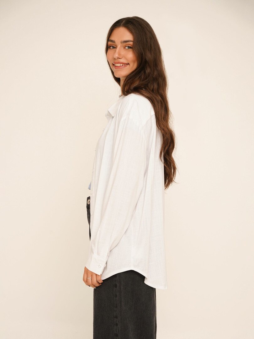 Блуза однотонна жіноча LAWA WBC02408 XL Білий shop (2000990665706)  Фото №2