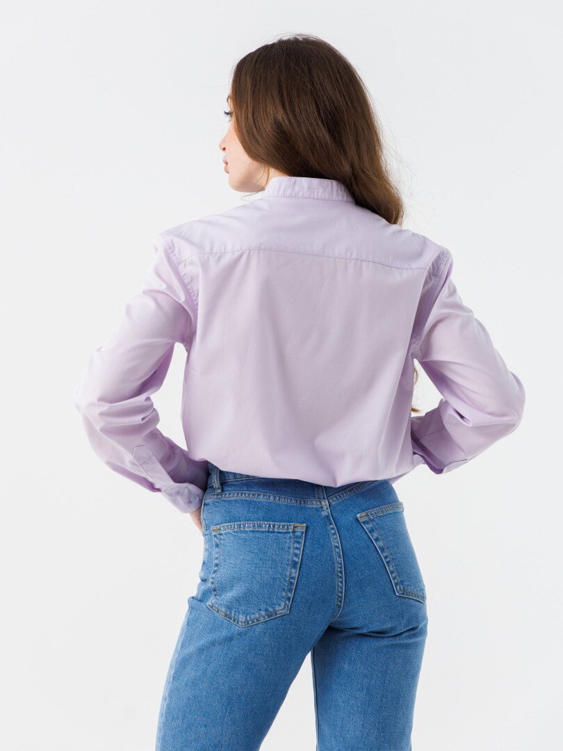 Блуза однотонна жіноча LAWA WTC02366 XS Ліловий shop (2000990574015)  Фото №3