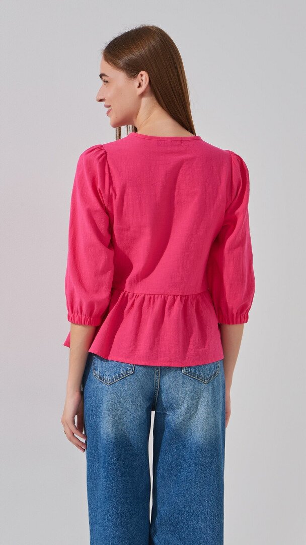 Блуза однотонна жіноча LAWA WTC02428 XS Малиновий shop (2000999227370)  Фото №3