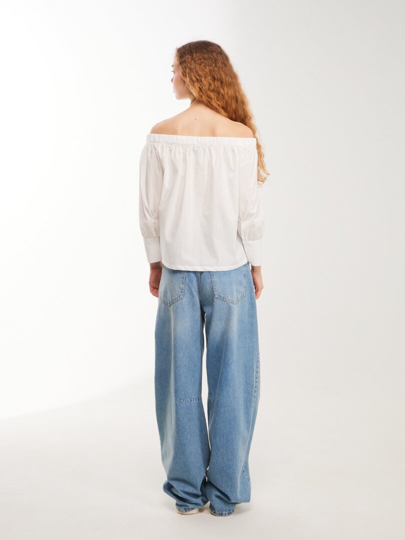 Блуза однотонна жіноча LAWA WTC02482 S Білий shop (2000999617119)  Фото №2