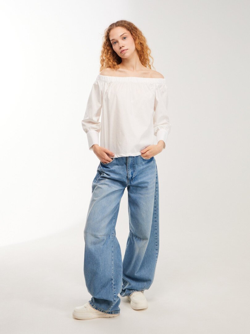 Блуза однотонна жіноча LAWA WTC02482 S Білий shop (2000999617119)  Фото №0