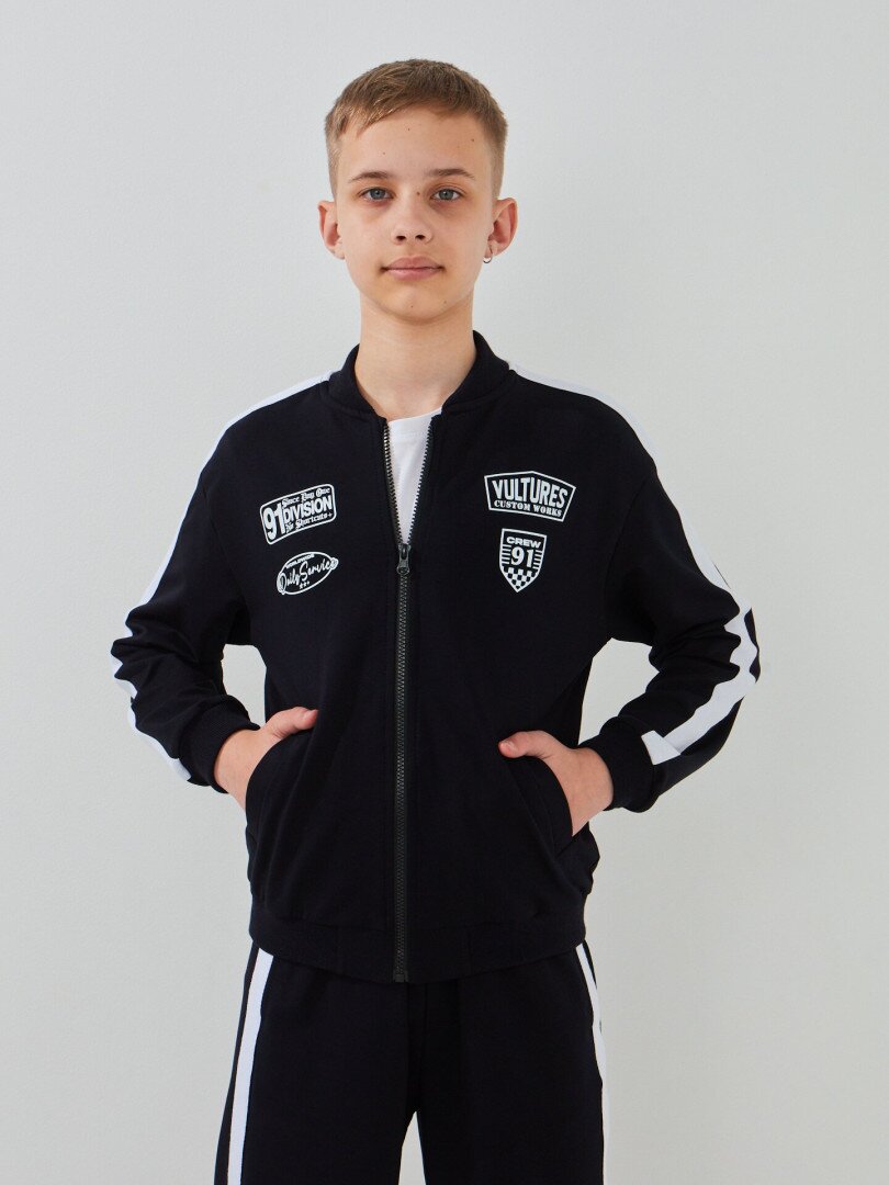 Бомбер для хлопчика LAWA P-BB02337 146 см Темно-синій shop (2000999586248)