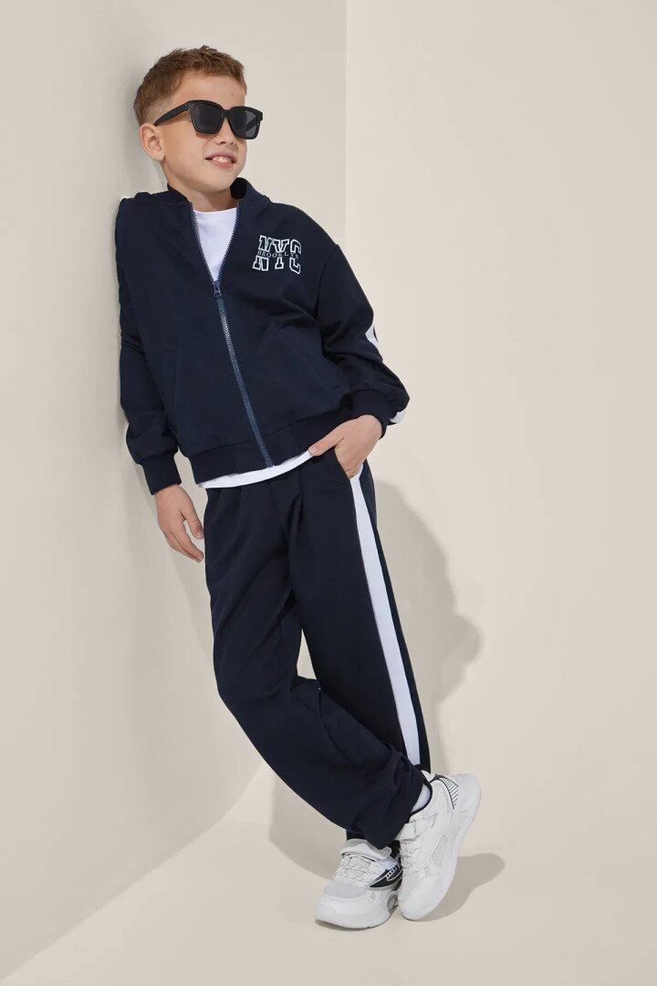 Бомбер з принтом для хлопчика LAWA P-BB02313 122 см Темно-синій shop (2000999153525)  Фото №0