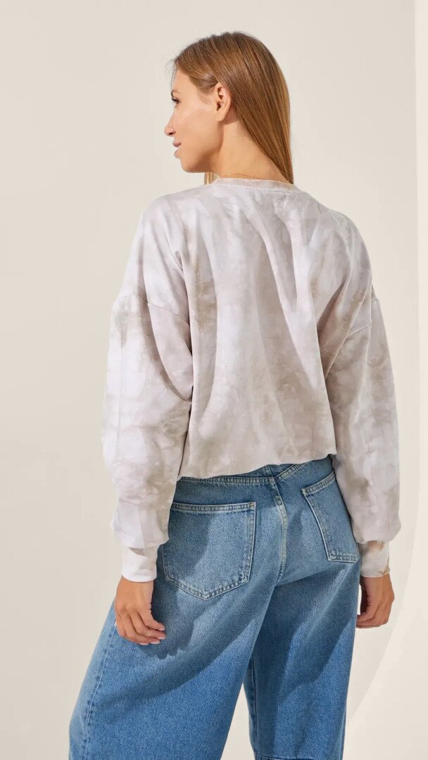 Cвітшот з візерунком жіночий LAWA WTC02446 XL Бежевий shop (2888000000491)  Фото №3