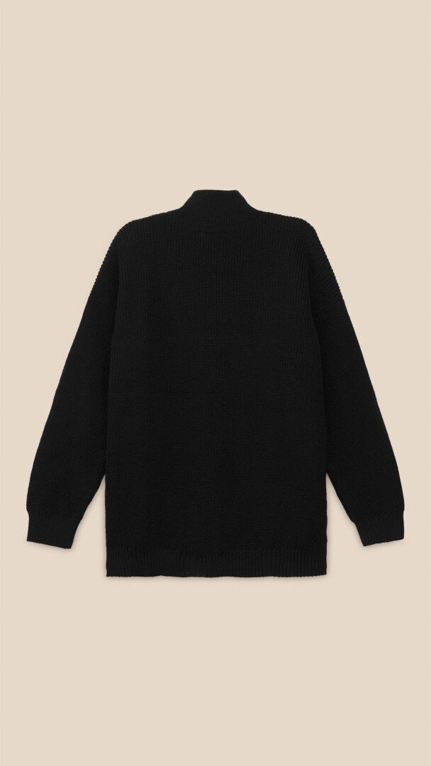 Джемпер однотонний чоловічий LAWA MBC02388 XL Чорний shop (2888000018717)  Фото №2