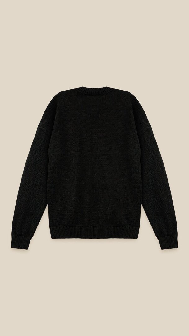 Джемпер однотонний чоловічий LAWA MBC02389 XL Чорний shop (2888000018755)  Фото №2