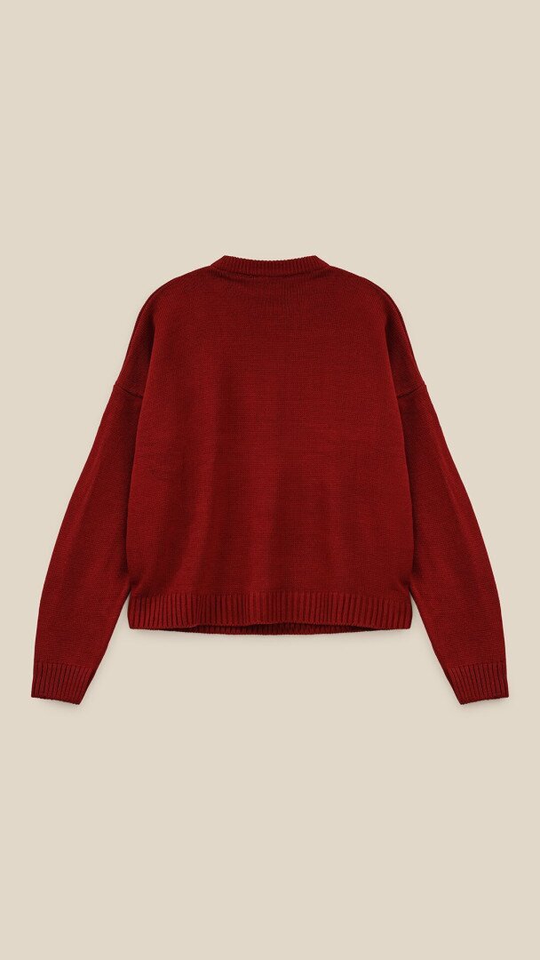 Джемпер з принтом жіночий LAWA WBC08630 L/XL Бордовий shop (2888000019080)  Фото №2