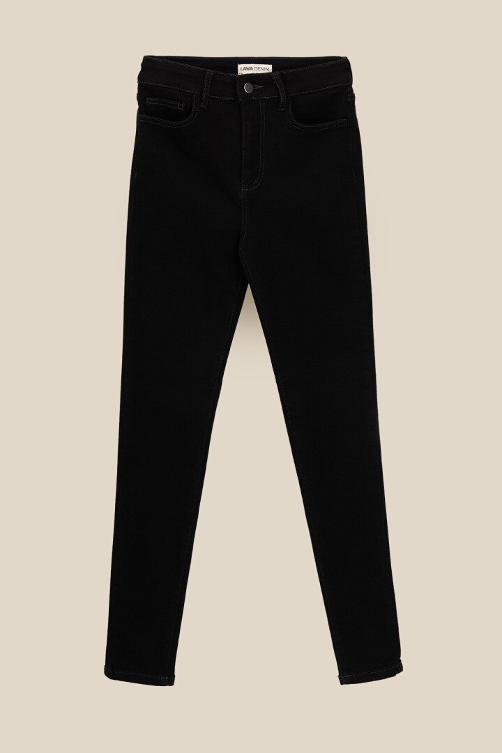 Джинси Slim Fit жіночі LAWA WBC02413 42 Чорний shop (2000990763334)  Фото №3
