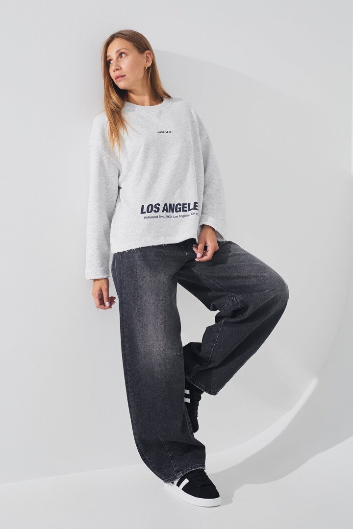 Джинси Baggy жіночі LAWA WTC02395 36 Графітовий shop (2000990765604)