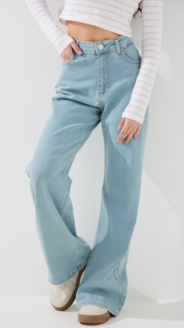 Джинси кльош однотонні жіночі LAWA WTC02458 40 Блакитний shop (2000999402357)