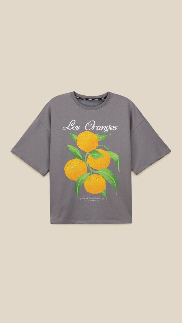 Футболка з принтом жіноча LAWA P-WB02389 XS Графітовий shop (2000999188848)