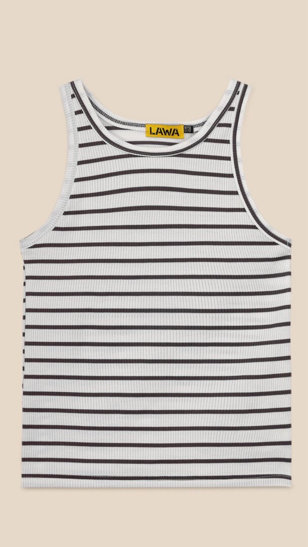 Майка з візерунком жіноча LAWA WBC02470 S Чорно-білий shop (2000999215162)