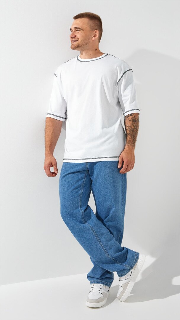 Футболка однотонна чоловіча LAWA MBC02380 XL Білий shop (2000999228506)  Фото №0