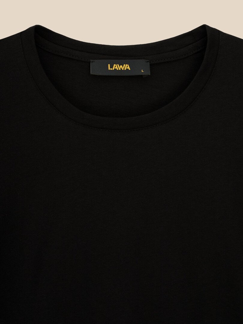 Футболка однотонна чоловіча LAWA MBC02463 L Чорний shop (2000999641862)  Фото №0
