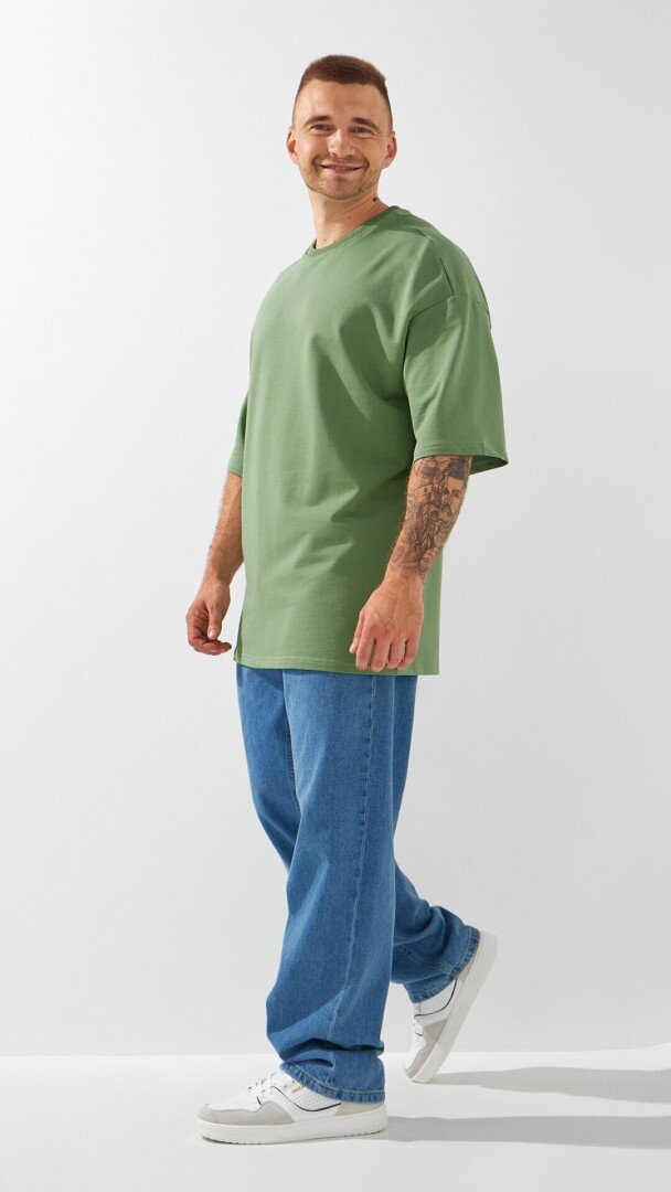 Футболка однотонна чоловіча LAWA MTC02301 3XL Зелений shop (2000999215988)  Фото №1