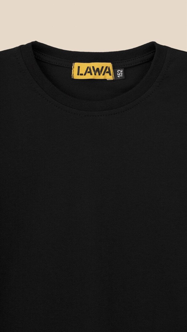 Футболка однотонна для дівчинки LAWA GBC02311 134 см Чорний shop (2000999186806)  Фото №0
