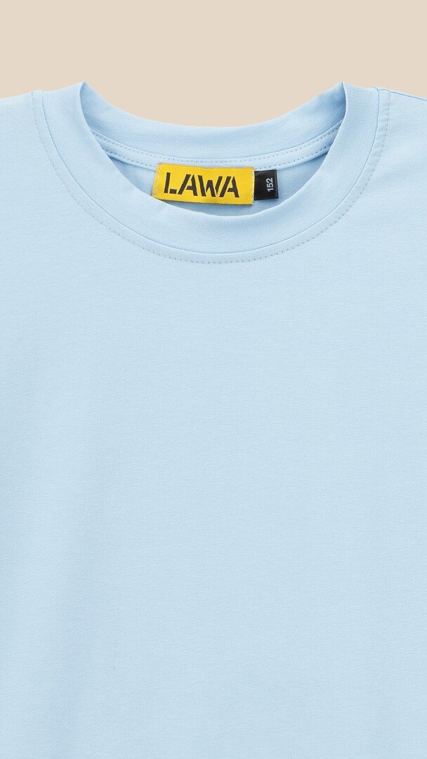 Футболка однотонна для дівчинки LAWA GBC02341 134 см Блакитний shop (2000999183188)  Фото №0