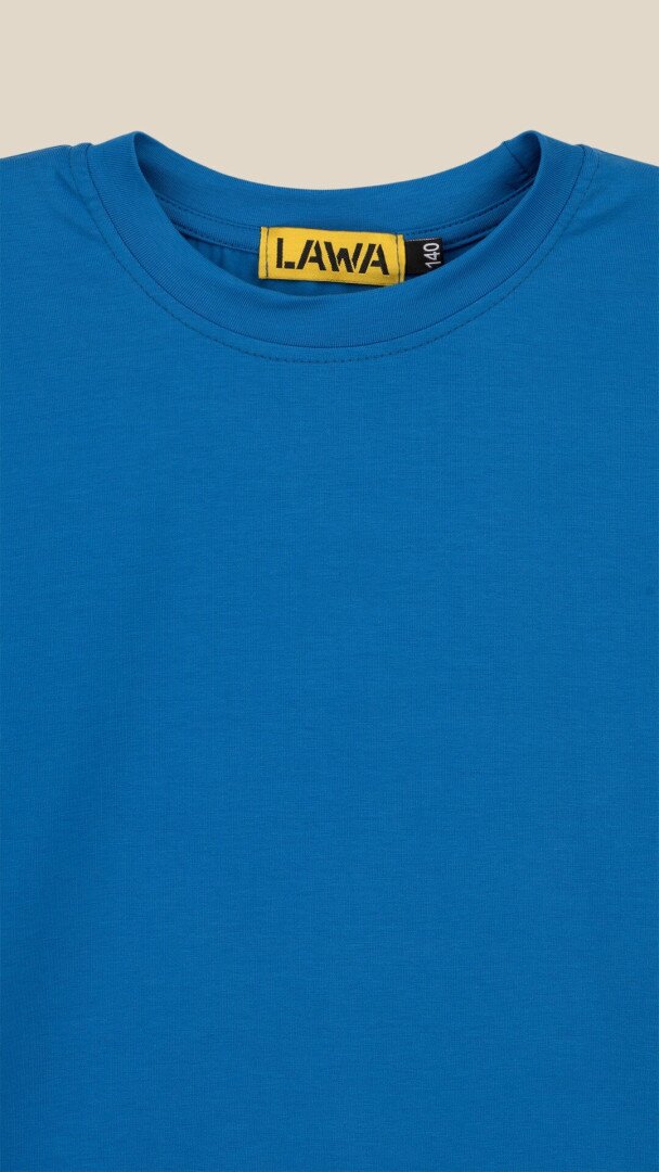 Футболка однотонна для хлопчика LAWA BBC02307 146 см Синій shop (2000999218392)  Фото №0