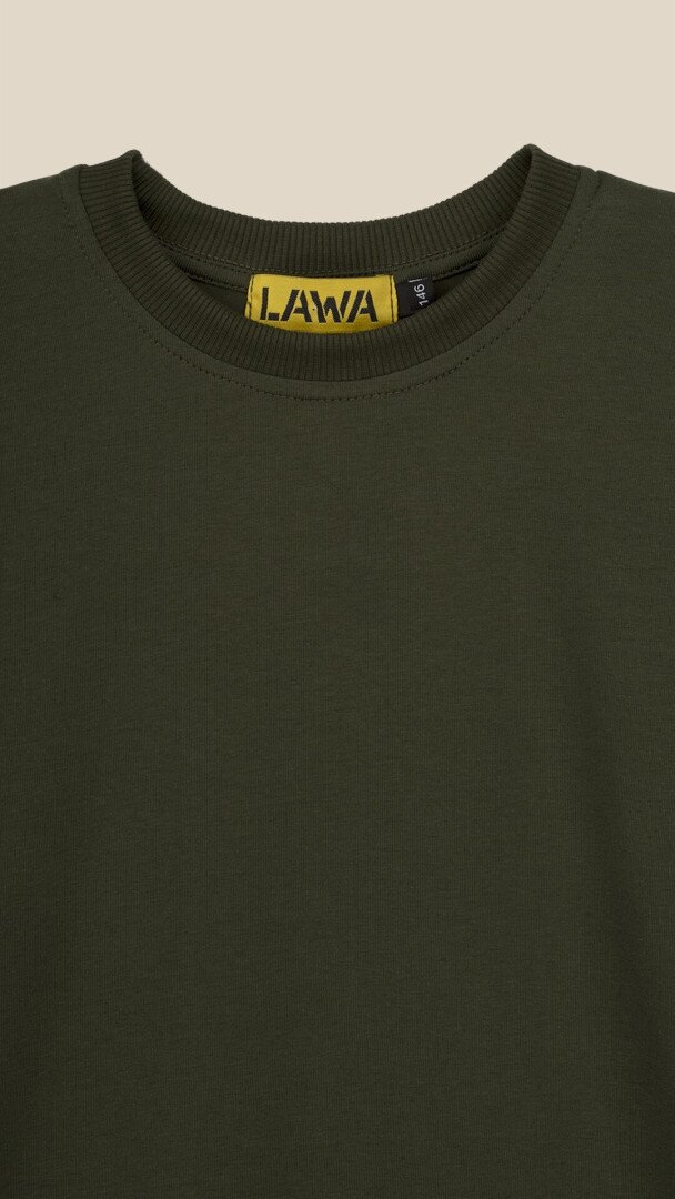 Футболка однотонна для хлопчика LAWA BBC02307 146 см Хакі shop (2000999200380)  Фото №0