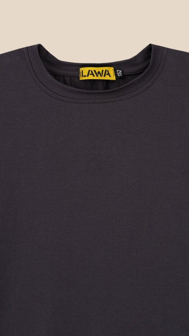 Футболка однотонна для хлопчика LAWA BBC02327 140 см Графітовий shop (2000999233050)  Фото №0