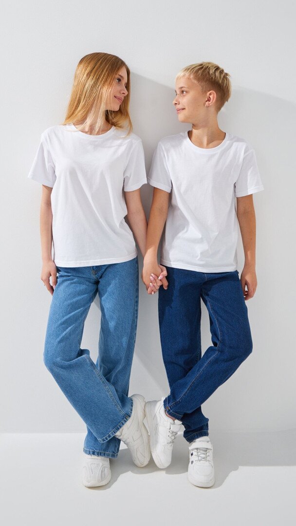 Футболка однотонна дитяча LAWA KBC02303 134 см Білий shop (2000990832962)  Фото №2