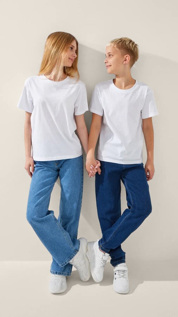 Футболка однотонна дитяча LAWA KBC02303 134 см Білий shop (2000990832962)  Фото №2