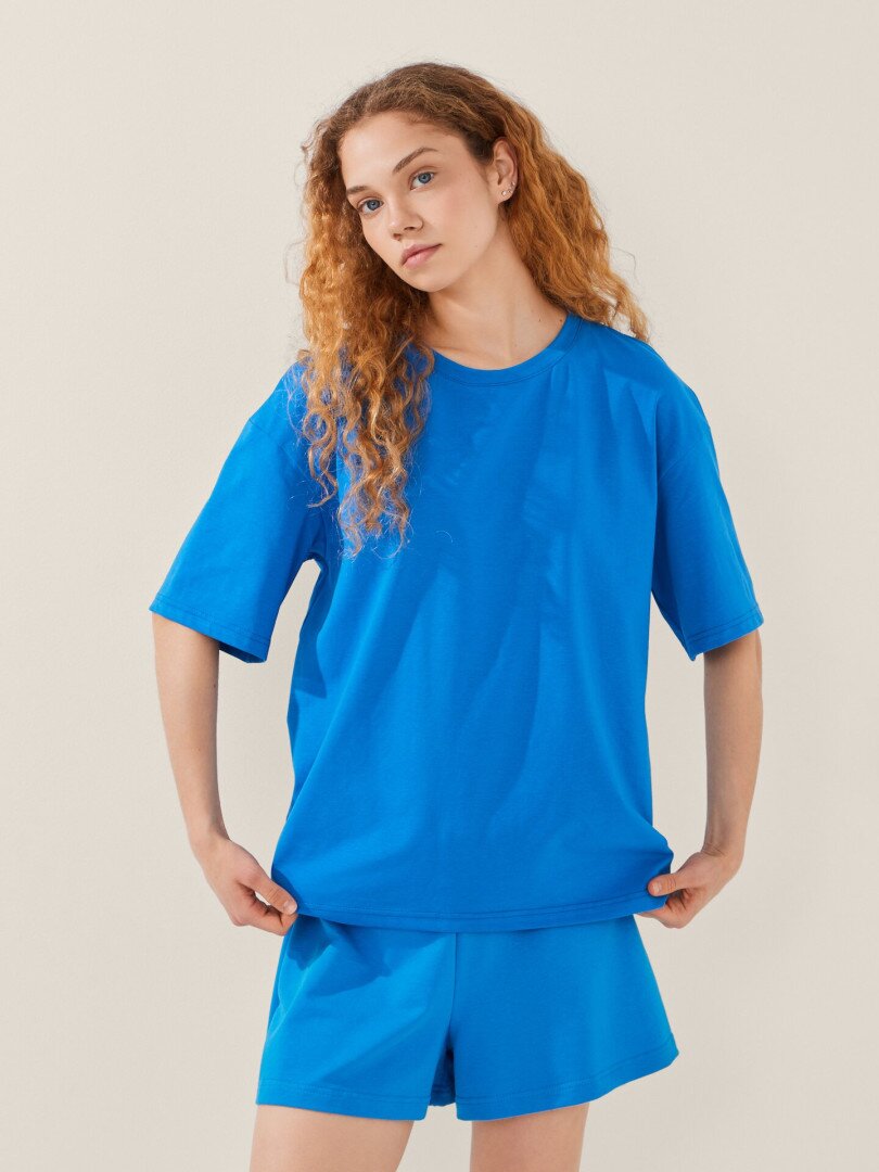 Футболка однотонна жіноча LAWA WBC0002301 2XL Синій shop (2000999614323)