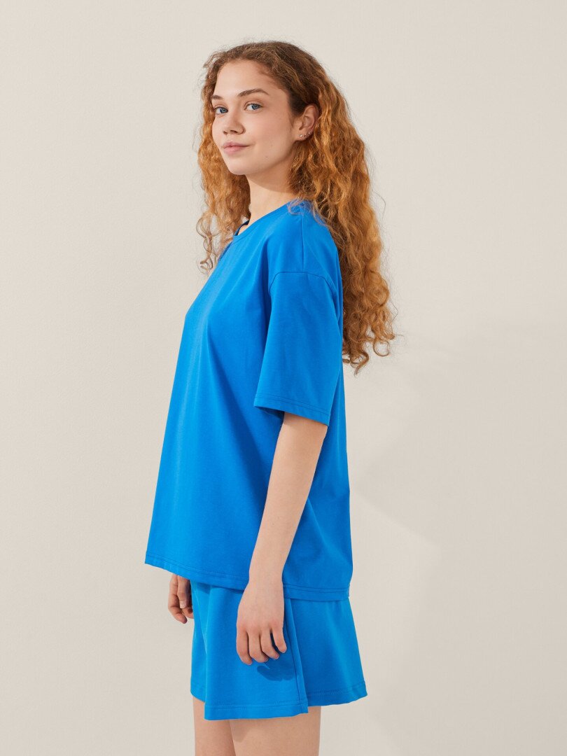 Футболка однотонна жіноча LAWA WBC0002301 2XL Синій shop (2000999614323)  Фото №1
