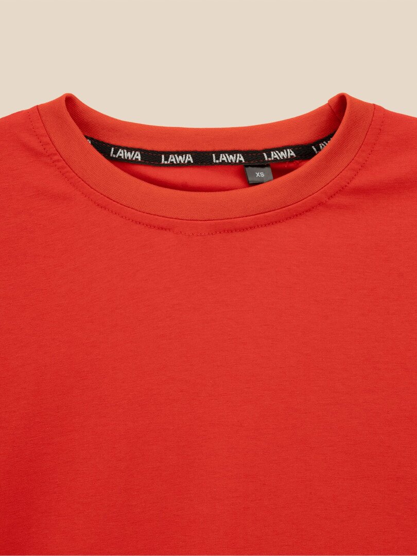Футболка однотонна жіноча LAWA WBC02533 XS Червоний shop (2000999638060)  Фото №0