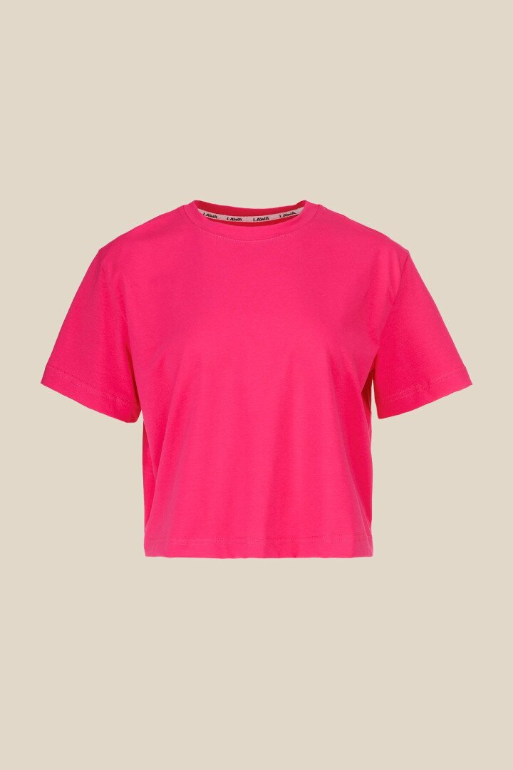 Футболка однотонна жіноча LAWA WBC02311 M Малиновий shop (2000990438232)  Фото №4