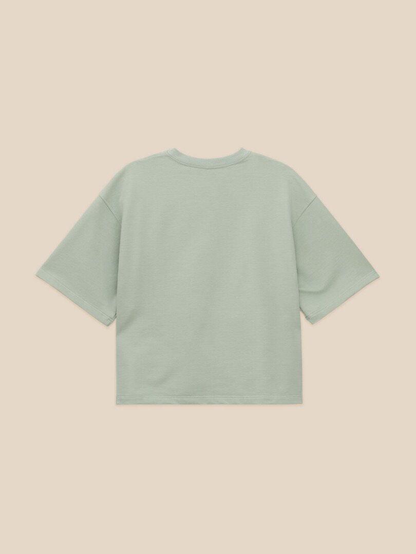 Футболка оверсайз однотонна жіноча LAWA WBC02538 M Мятно-зелений shop (2000999636660)  Фото №1