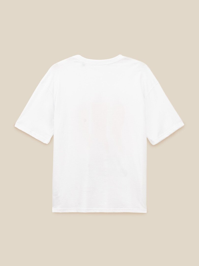 Футболка оверсайз з принтом жіноча LAWA P-WB02413 XS Білий shop (2000999639074)  Фото №0