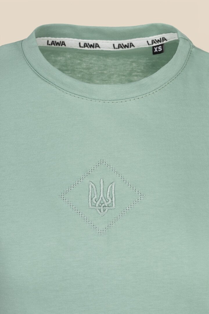 Футболка патріотична жіноча LAWA E-WB02318 XS Зелений shop (2000990504487)  Фото №6